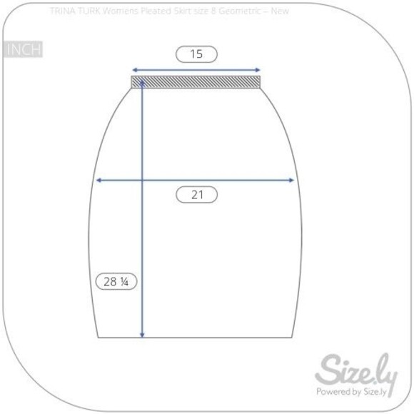 Trina Turk Womens Pleated Skirt size 8 Geometric Print Unlined Mid Calf Side Zip - Picture 2 of 11